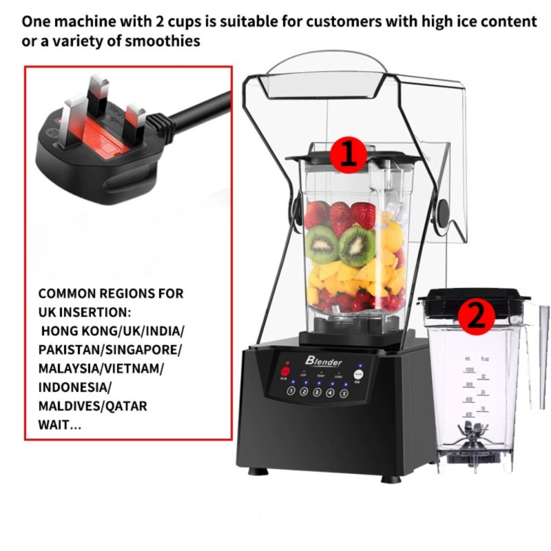 Juicer Blender Factory - Custom 2000ML 3 in 1 High Power Electric Smoothie