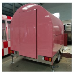 Mobile Food Cart Manufacturer - Outdoor Pink Vending Trailer