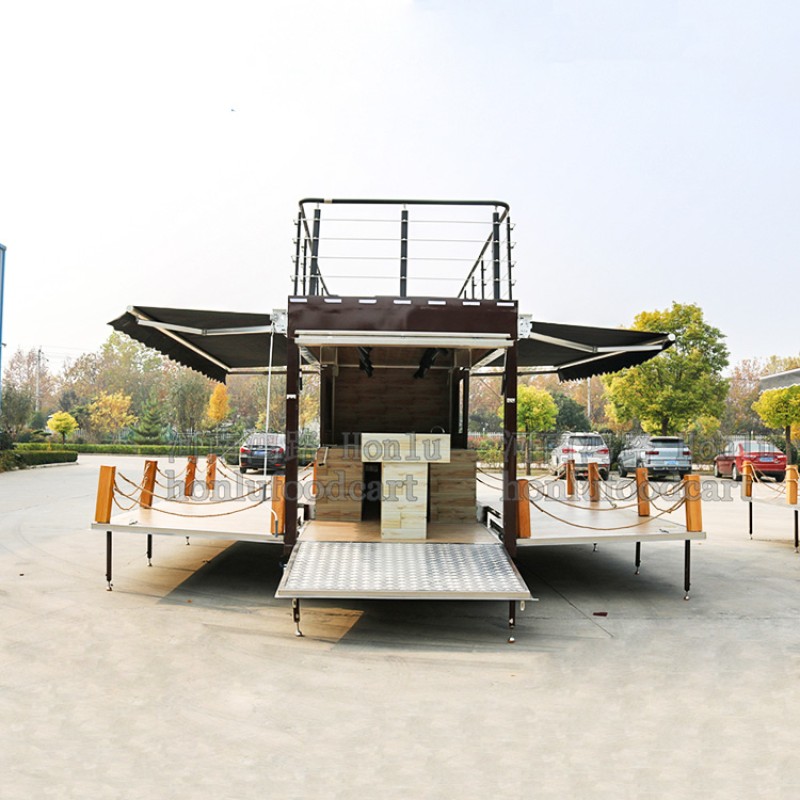 Food Truck Manufacturer - CE Approved Two Story Food Trailer