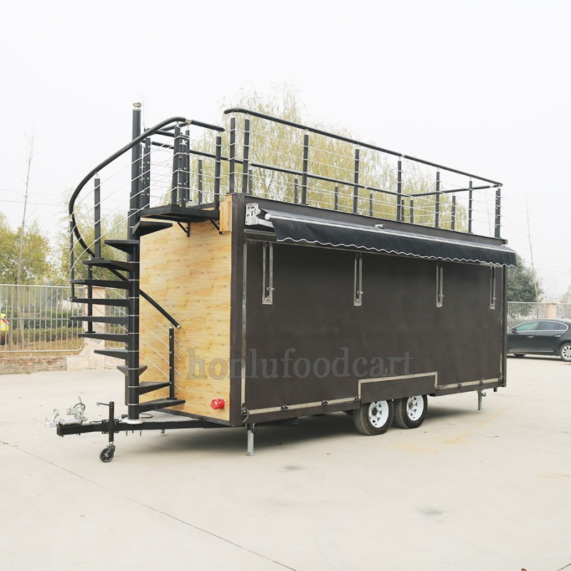 Mobile Coffee Supplier - Street Double Decker Coffee Food Trailer
