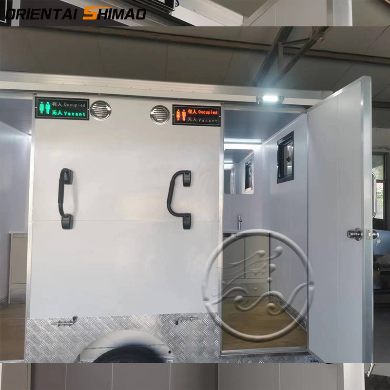 Toilet Trailer Factory - Custom Outdoor Portable 2 Stall Mobile Toilet