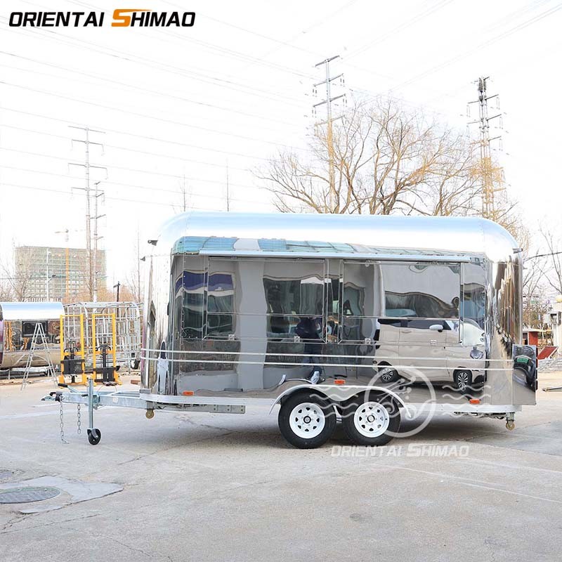 Food Truck Factory - Custom Stainless Steel Fast Food Cart Coffee Van