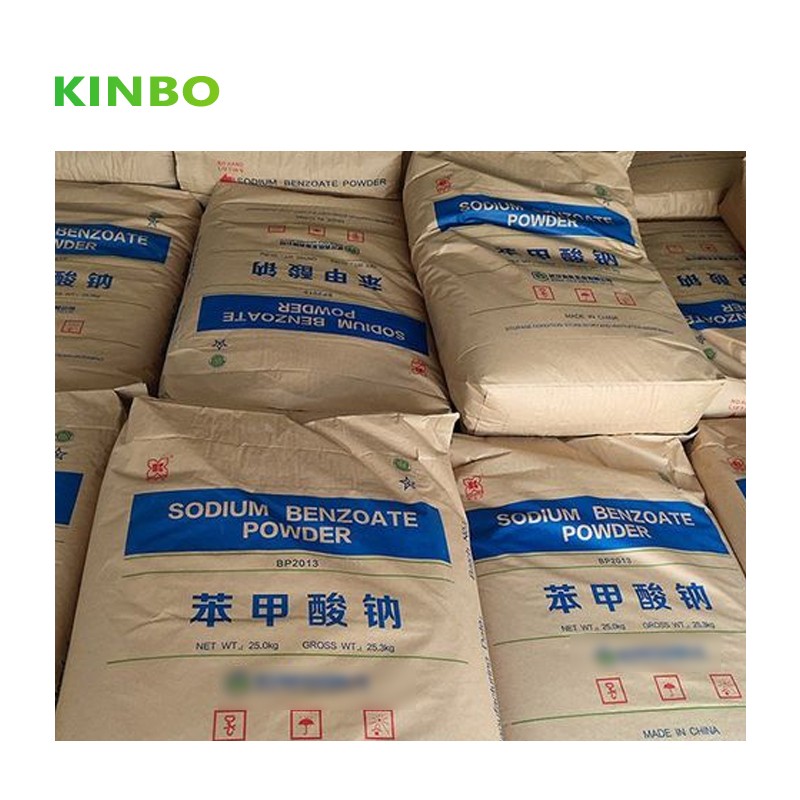 Kinbo Sodium Benzoate Food Grade Factory Price Food Preservative 99% 25kg Bag Sodium Benzoate Powder