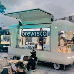 Fast Food Truck Factory - Mobile Semi Trailer Aluminum Coffee Cart
