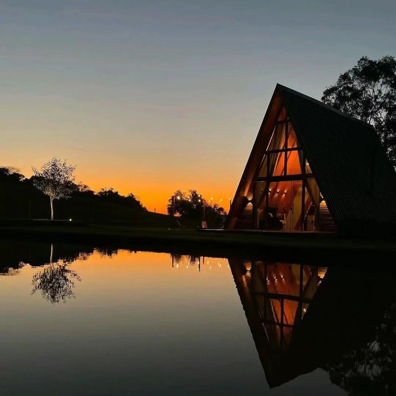 Wooden House Supplier - Detachable A Frame Log Cabin Kit