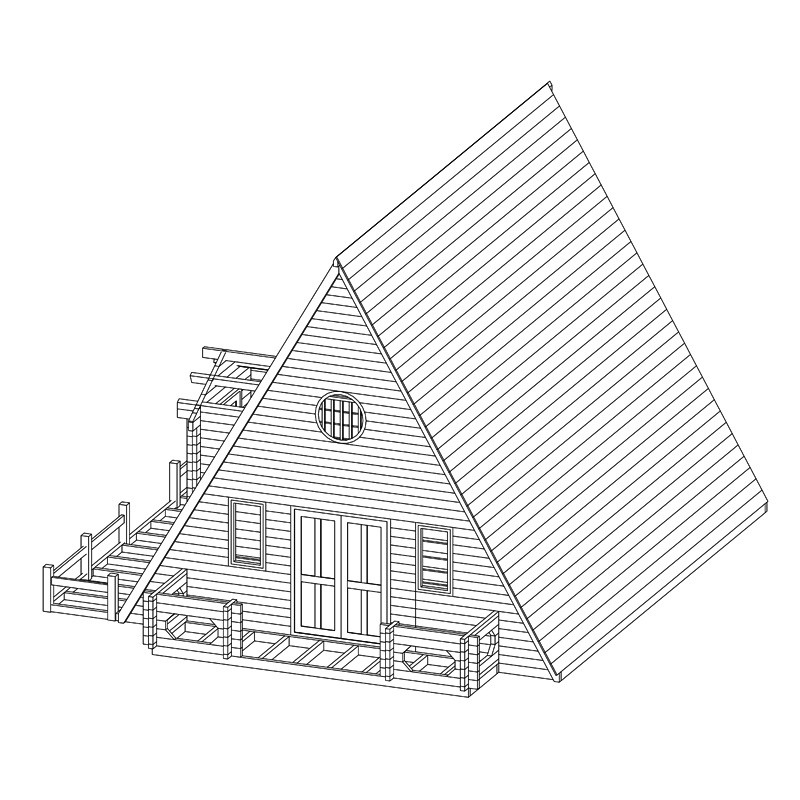 Wooden House Supplier - Detachable A Frame Log Cabin Kit