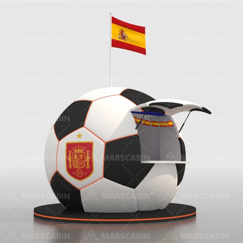 Coffee Kiosk Manufacturer - Football Shaped Mobile Coffee Stand