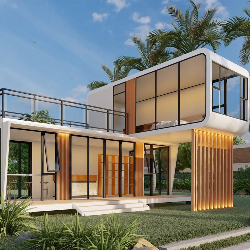 Prefab Home Supplier - Quick Assemble Luxury Modern Apple Cabin
