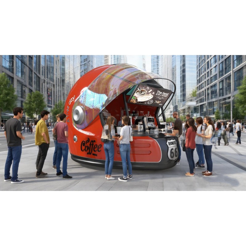 Food Truck Manufacturer - Aesthetic Motorcycle Helmet Customizable