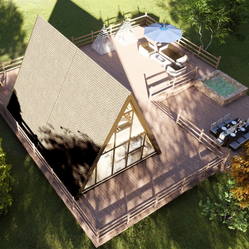 Prefab Home Factory - Mobile Tiny A Frame Triangle House