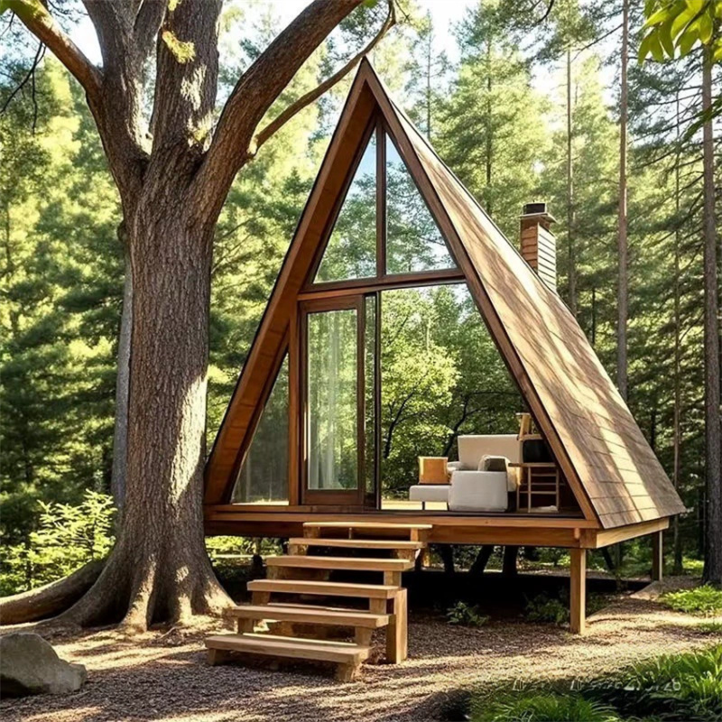 A Frame House Supplier - Prefab Wood Steel Glamping House