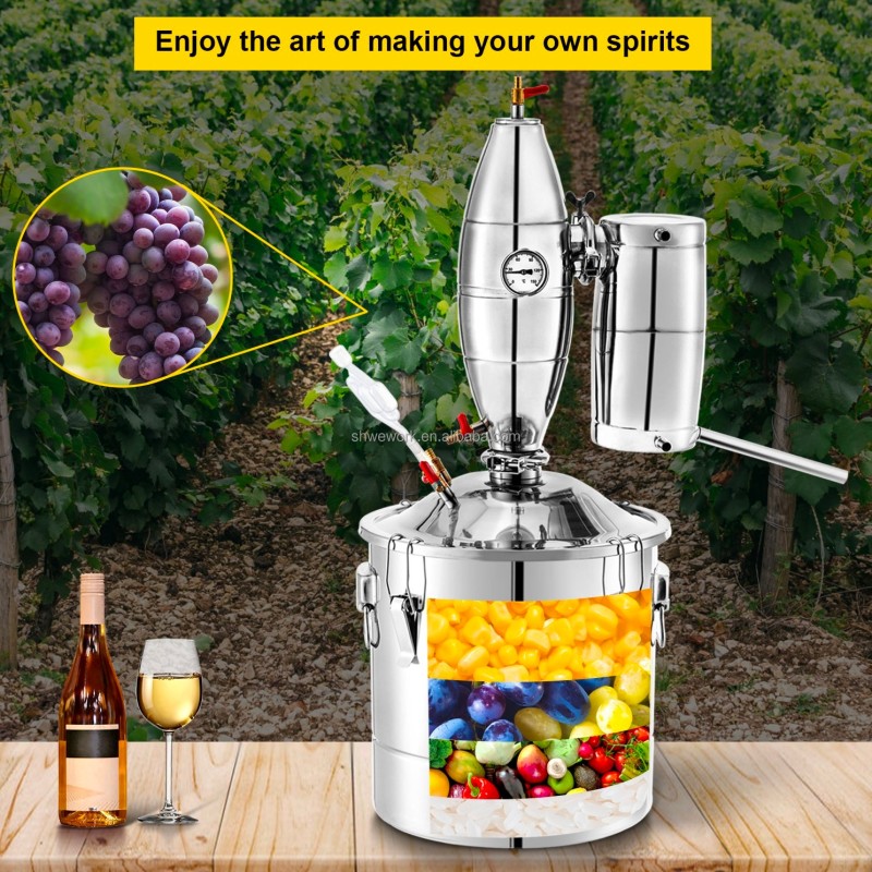 Alcohol Distiller Factory - Custom 20-70L Wine Making Boiler Still Kit