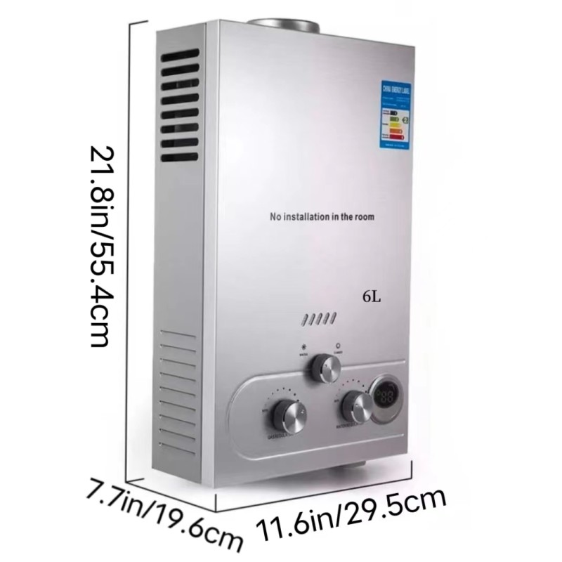 Gas Water Heater Factory - Custom 12L Tankless Stainless Steel Outdoor