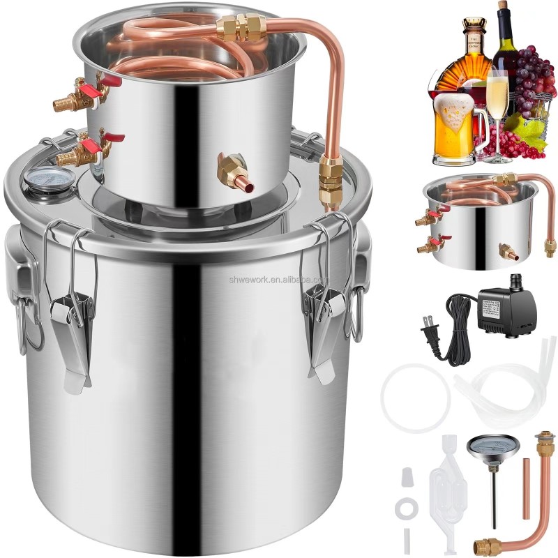 Alcohol Distiller Factory - Custom 3-13 Gal Water Alcohol Copper Still