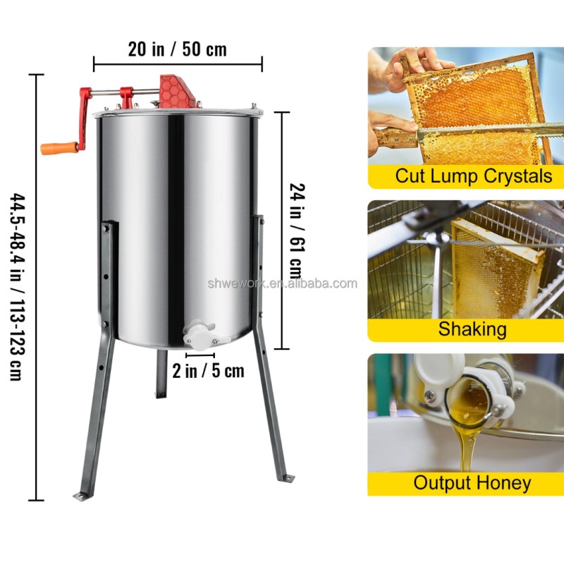 Honey Extractor Factory - Custom Manual 2-4 Frame Bee Honey Spinner