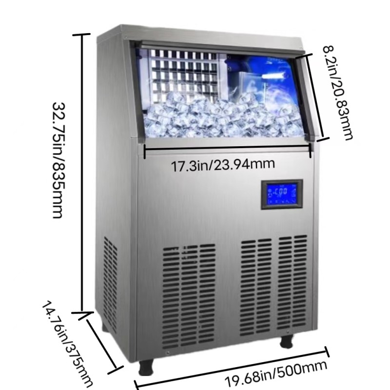 Ice Maker Factory - Custom Commercial 70kg/24H Stainless Steel Portable