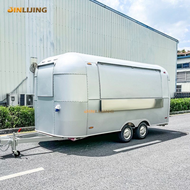 Mobile Caravan Supplier - Pink Towable Fast Food Truck for Sale