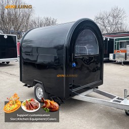 Mobile Food Trailer Factory - Black Mini Fiberglass Sandwich Hot Dog