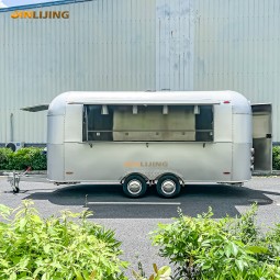 Mobile Caravan Supplier - Pink Towable Fast Food Truck for Sale