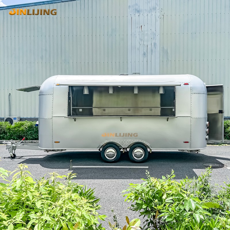 Mobile Caravan Supplier - Pink Towable Fast Food Truck for Sale