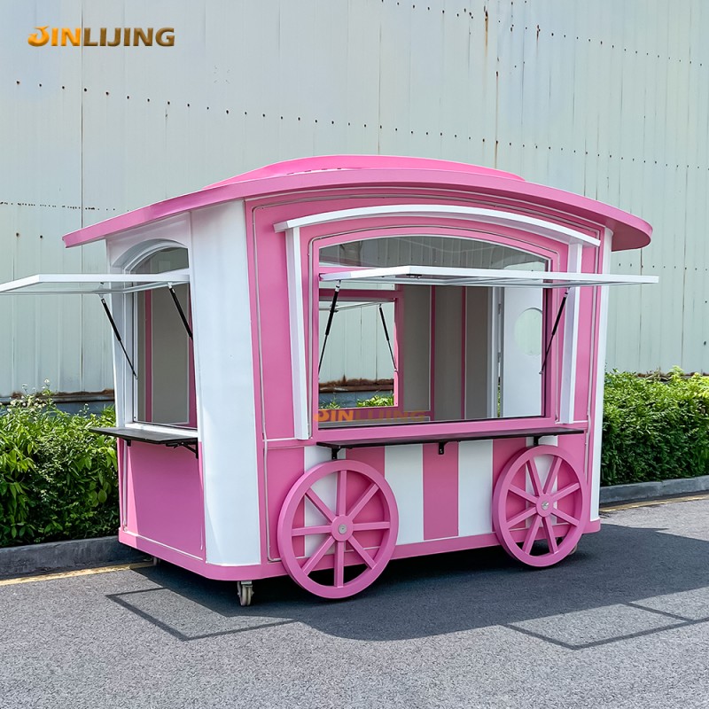 Street Mini Supplier - Cheap Price New Fiberglass Hamburger Cafe Cart