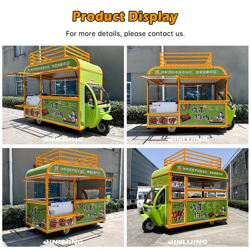 Outdoor Beach Supplier - Custom Ice Cream Trailer Electric 3 Wheels