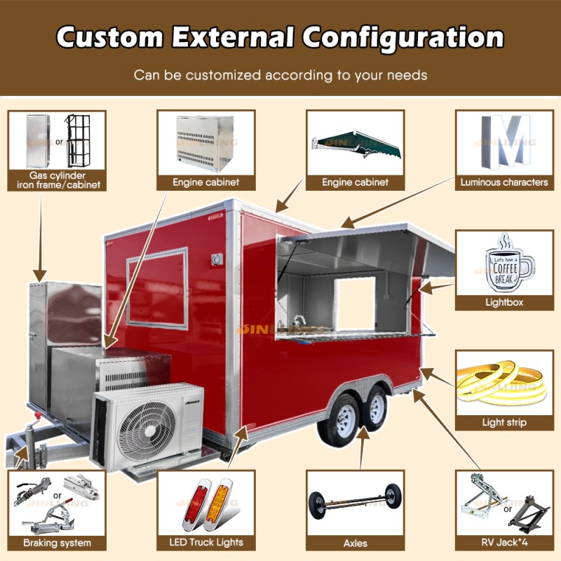 Food Trailer Manufacturer - Manufacture 16ft Seafood Boiling Pizza Trailer
