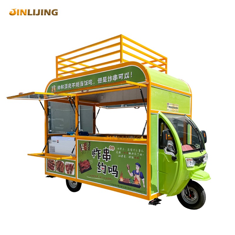 Food Cart Factory - 3m Yellow Piaggio Ape Tuk Tuk Fast Food Cart