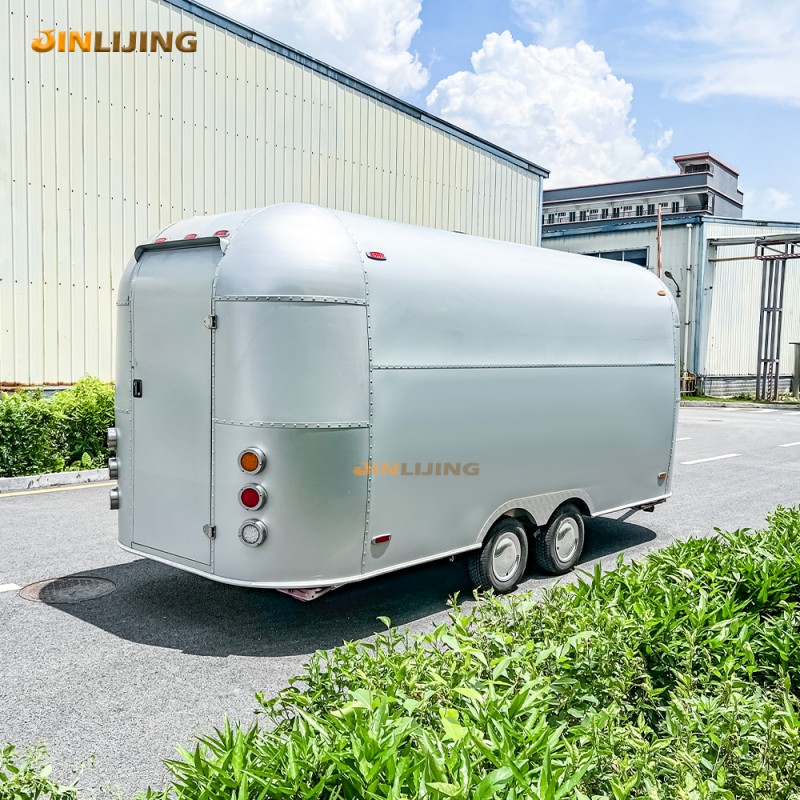 Mobile Caravan Supplier - Pink Towable Fast Food Truck for Sale