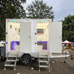 Toilet Trailer Factory - Custom VIP 2 Stalls Shower Camping Toilet