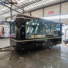 Coffee Trailer Manufacturer - CE Steel Color with Porch Food Crepes