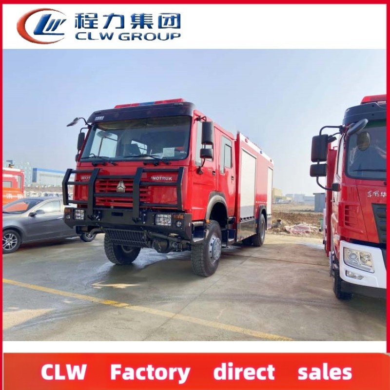 Fire Truck Factory - Custom HOWO 4x4 10ton Foam Tender