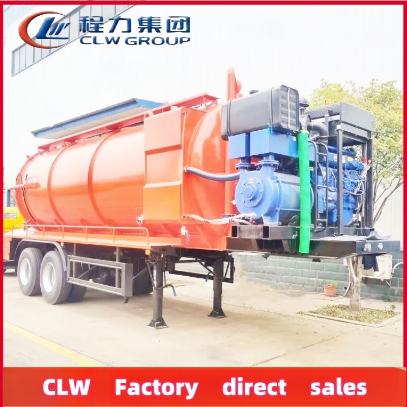 Sewage Trailer Factory - Custom 18 M3 Vacuum Fecal Tank