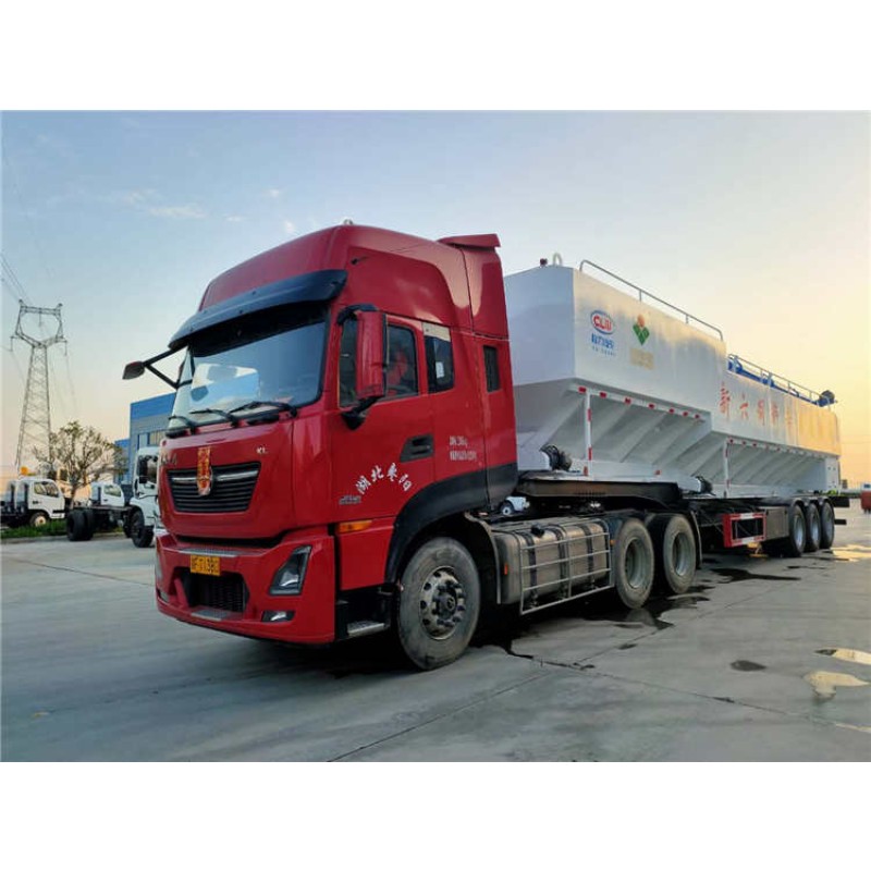 Feed Truck Factory - Custom 60-70cbm Hydraulic Feed Trailer