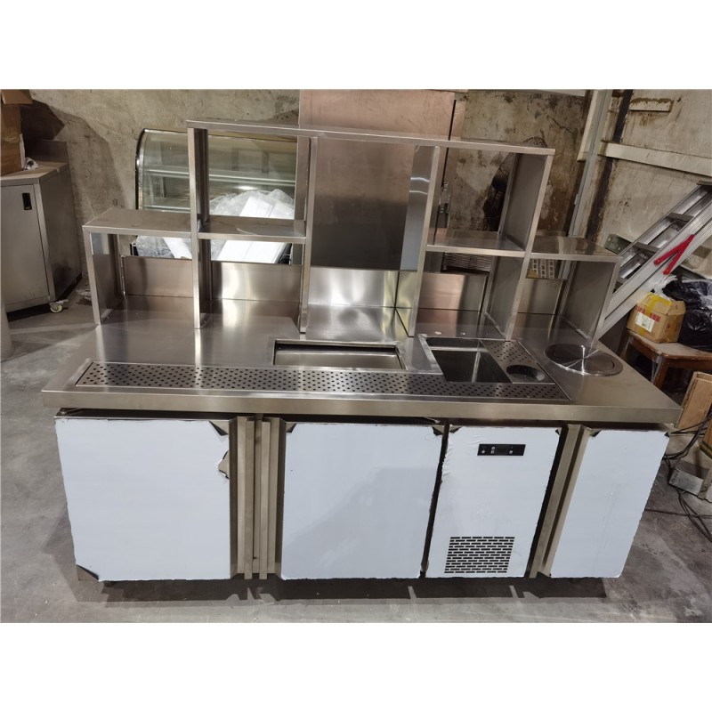 Water Bar Counter Factory - Custom Stainless Steel Bubble Tea Work Table