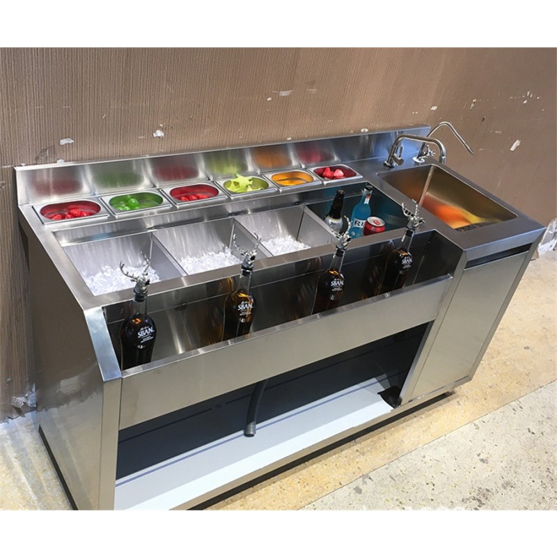 Portable Bar Factory - Customizable Cocktail Station with Cup Washer