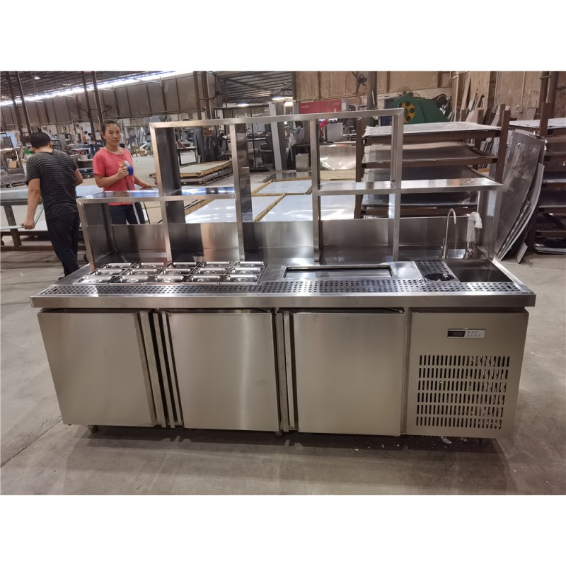 Water Bar Counter Factory - Custom Stainless Steel Bubble Tea Work Table