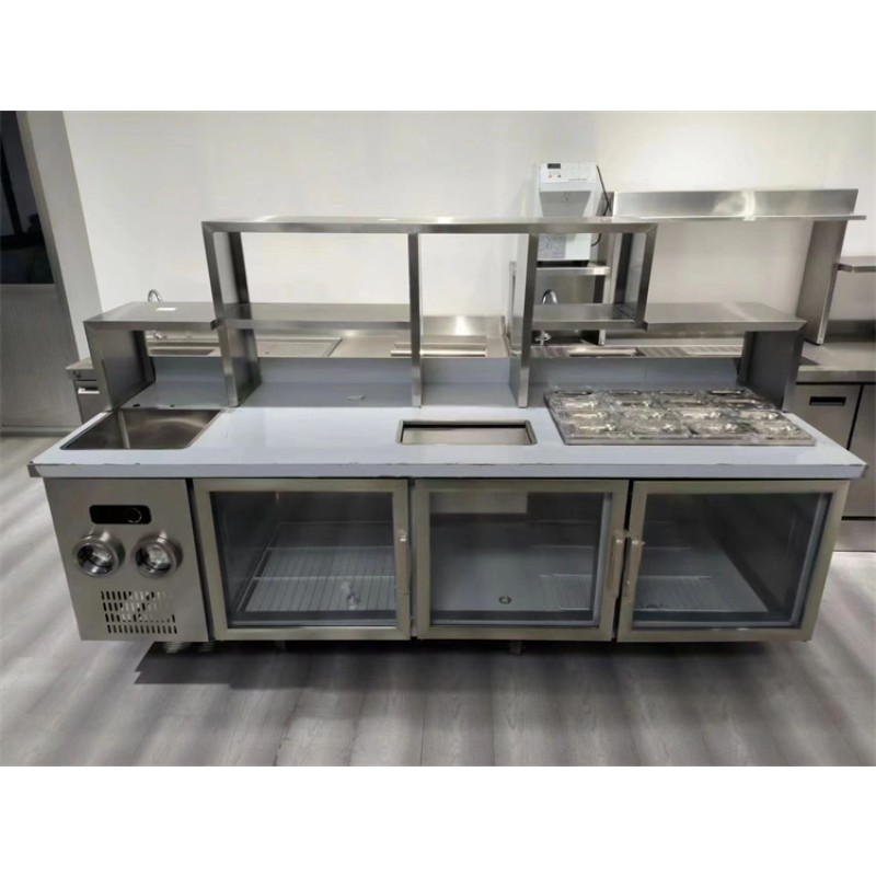 Bubble Tea Machine Factory - 1.5m Custom Boba Tea Equipment with Refrigerator