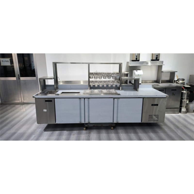 Bubble Tea Machine Factory - 1.5m Custom Boba Tea Equipment with Refrigerator