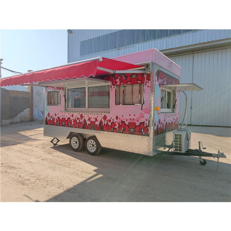 Food Trailer Factory - Custom Burger Bakery Outdoor Trailer with Kitchen