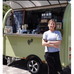 Food Truck Supplier - Retro Towable Food Truck Fully Equipped Coffee Kitchen