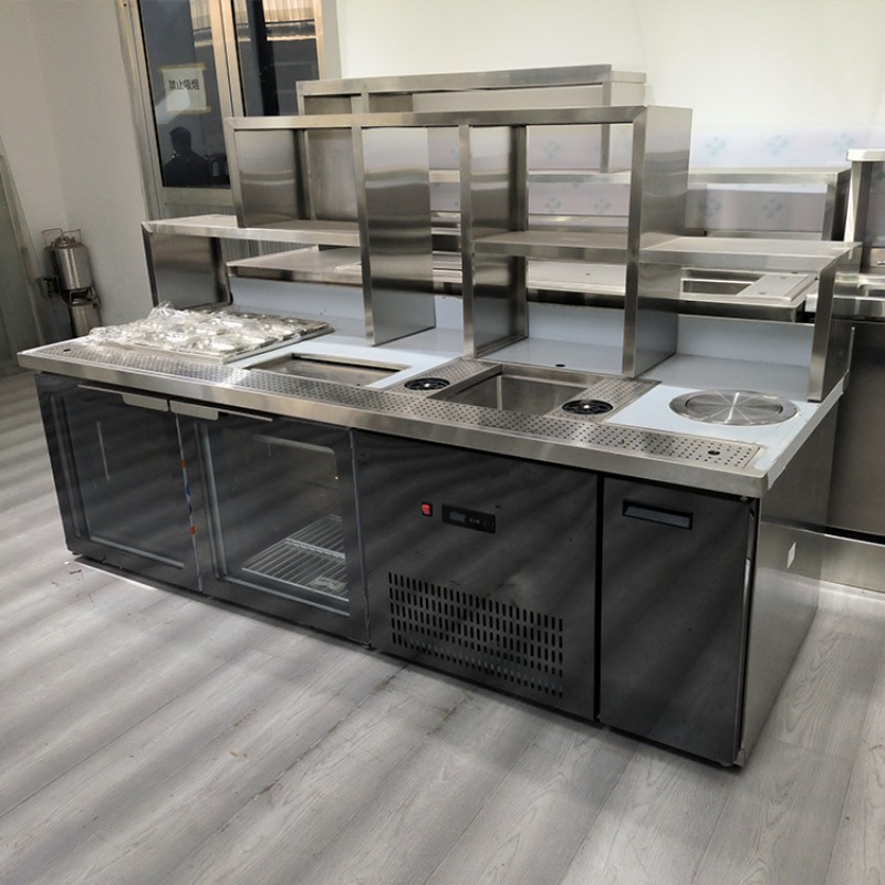 Bubble Tea Machine Factory - 1.5m Custom Boba Tea Equipment with Refrigerator