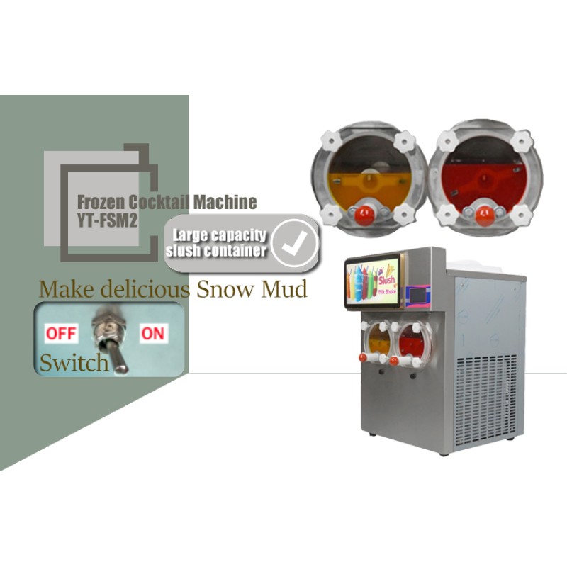 Ice Cream Machine Supplier - Latest Double Ice Cream Slush Dispenser Machine