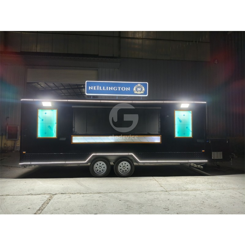 Food Truck Supplier - Luxury 2 Axles 4 Wheels Mobile Fast Food Truck