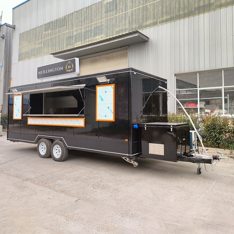 Food Truck Supplier - Luxury 2 Axles 4 Wheels Mobile Fast Food Truck