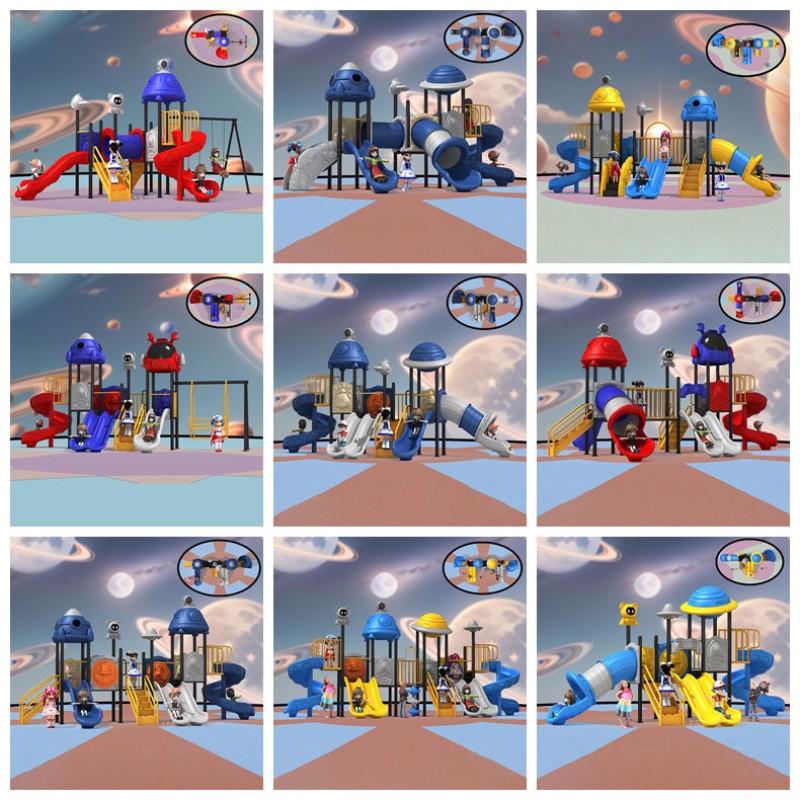 Amusement Park Slide Supplier - Commercial Preschool Steel Plastic Slide