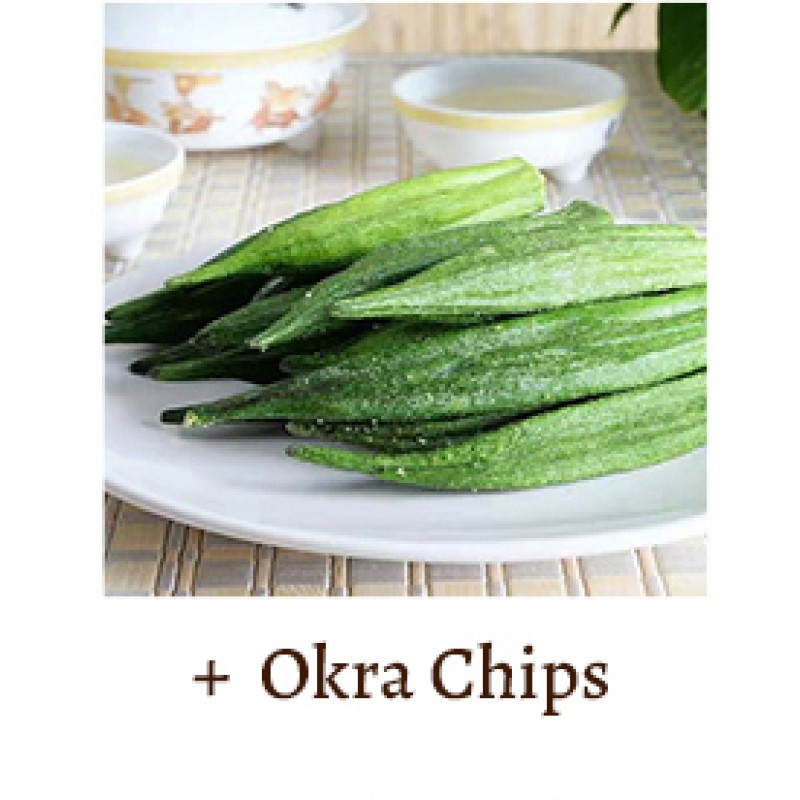 Wholesale Vacuum Fried Dried Vegetables Okra Chips Healthy Organic Snacks