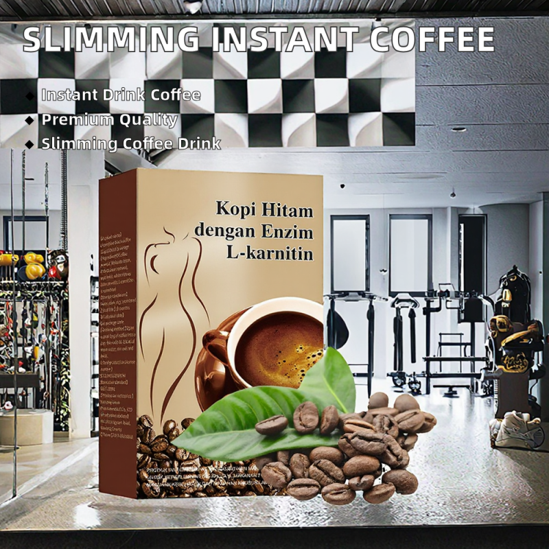 L-Carnitine Sweet Instant Coffee Black Chocolate Flavor Sugar-Free Powder Form for Slimming for Foreign Trade Box Packaging Bag