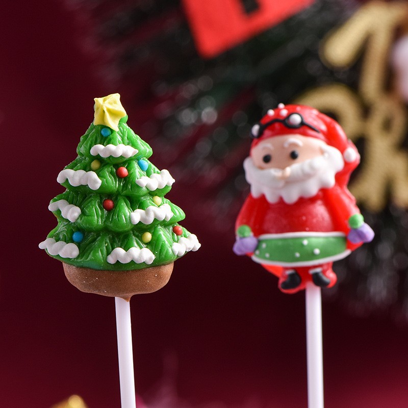 Creative Christmas Tree-Shaped Hard Candy 12g Snowman Elk Design Made with Sugar Packaged in a Bag Elegant Filling Decoration
