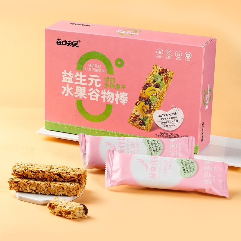 Dietary Fiber Nut Fruit Cereal Bars Biotin Add Meal Replacement Cereal Bars Satiety Foods